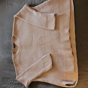 Eileen Fisher Cotton Sweater Medium Pale Pink